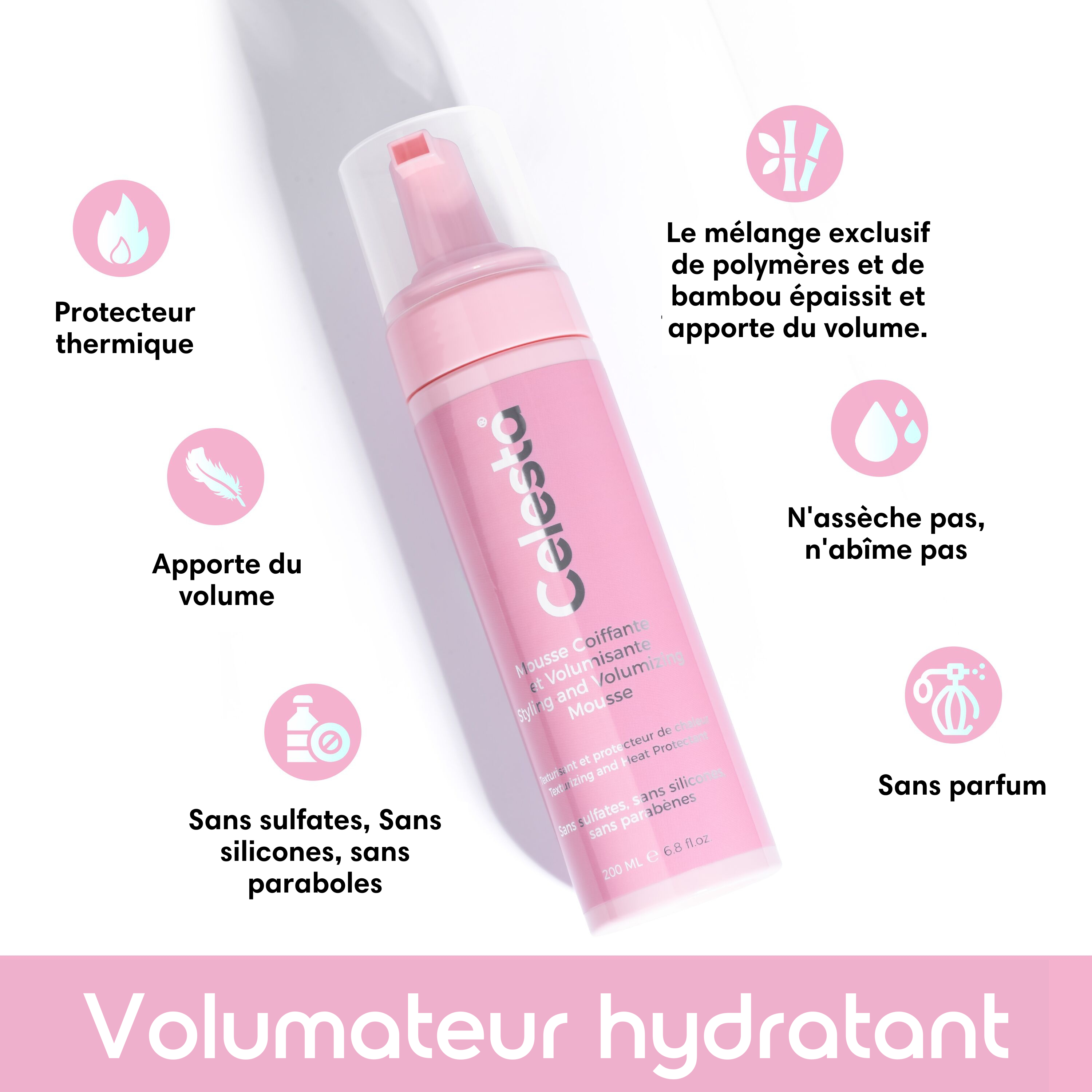Mousse coiffante volumisante - CELESTA