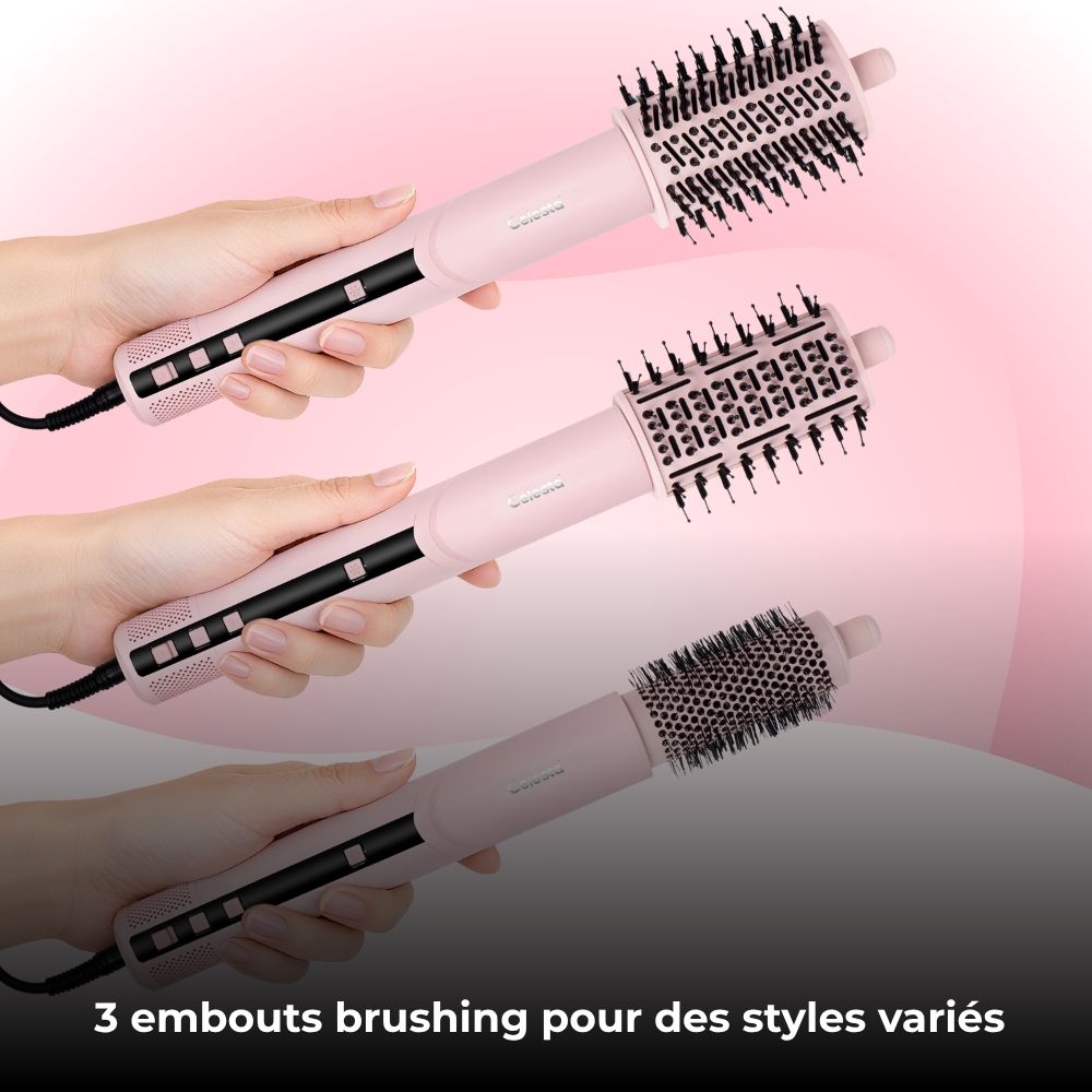 Celesta® Sèche-cheveux AirStyler 2.0 - 9 en 1 Rose