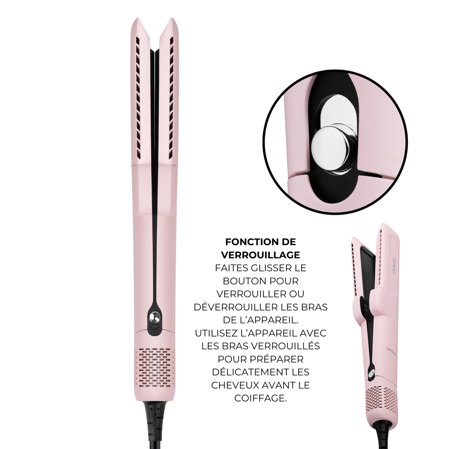 Lisseur séchant Airliss - 2 en 1 Rose Celesta®